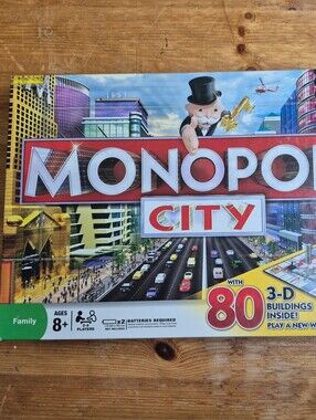 Monopoly City Edition Board Game 3D Buildings Electronic Trading Unit Complete